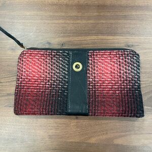 Alaina Marie Red and Black Plaid Clutch